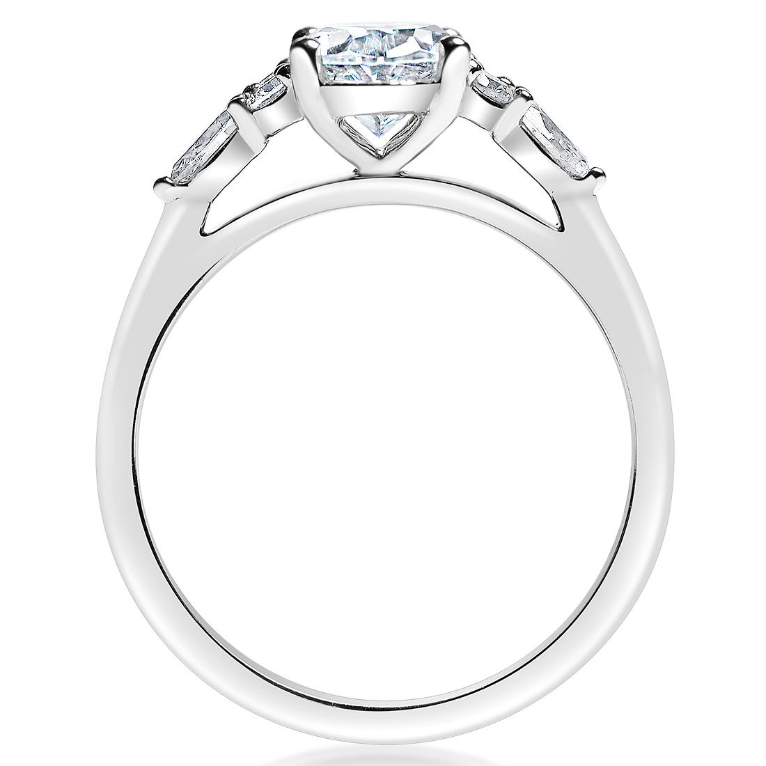 Oval Diamond Cluster Engagement Ring