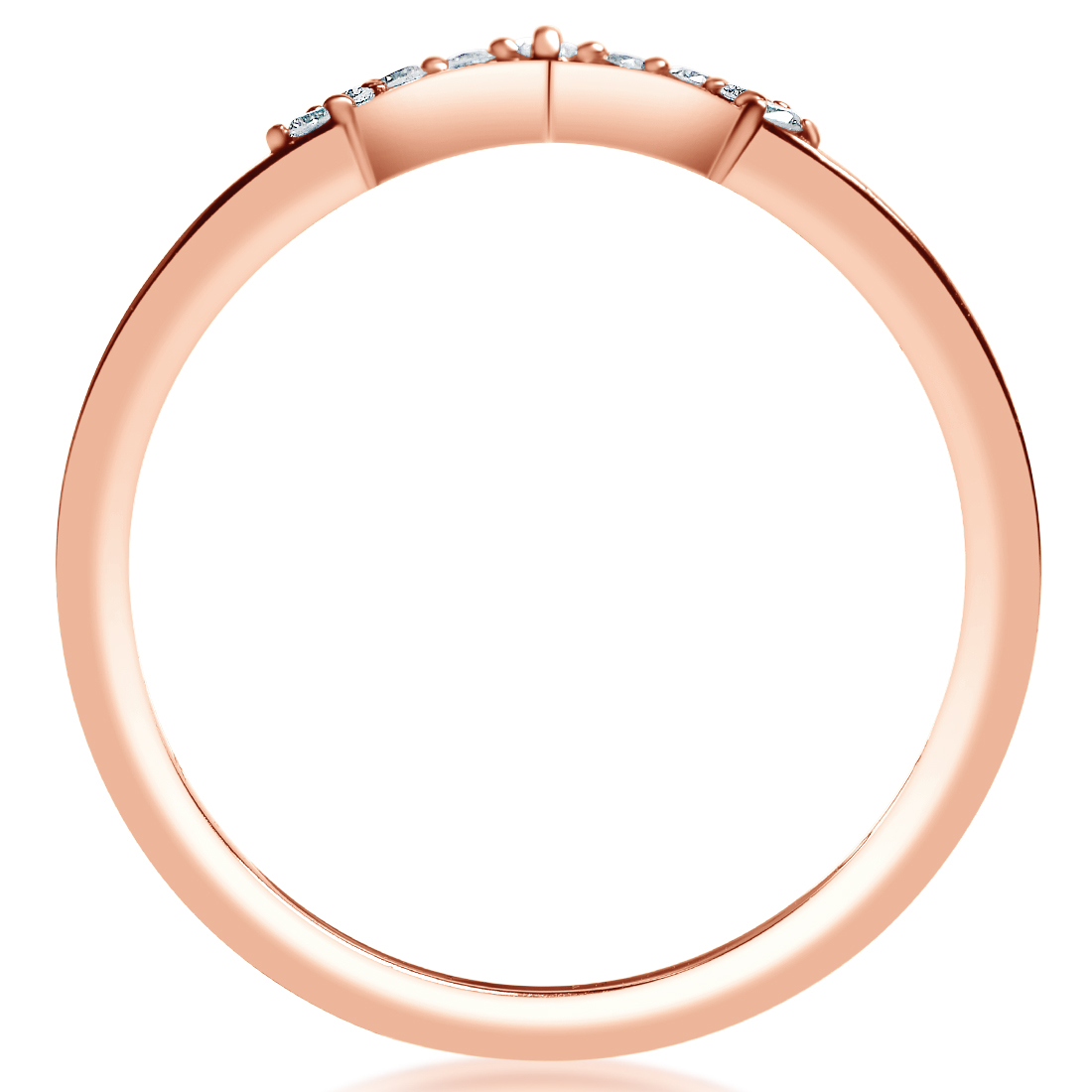 Marquise Point Curved Band