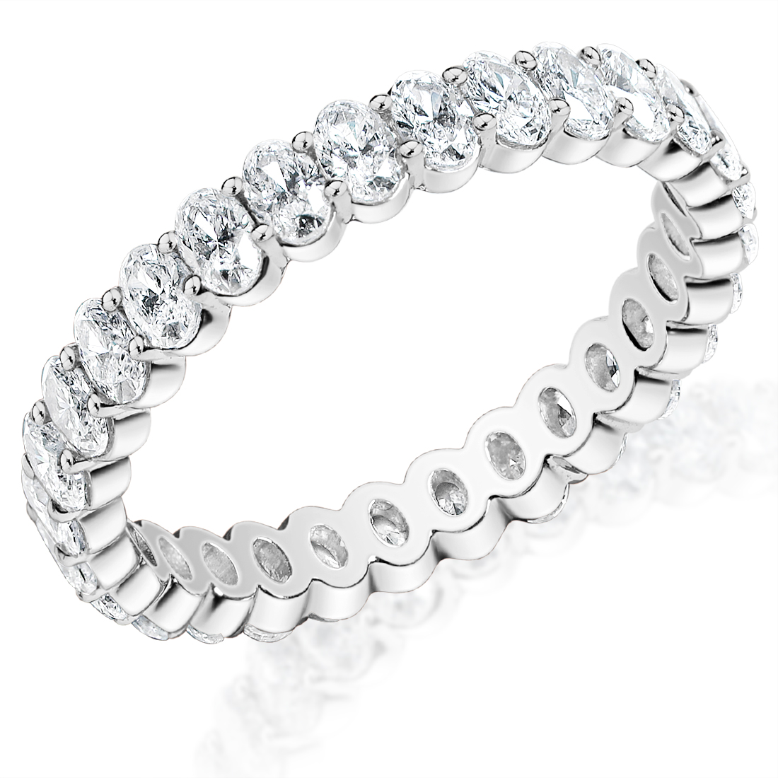 Oval Shared Prong Eternity Band