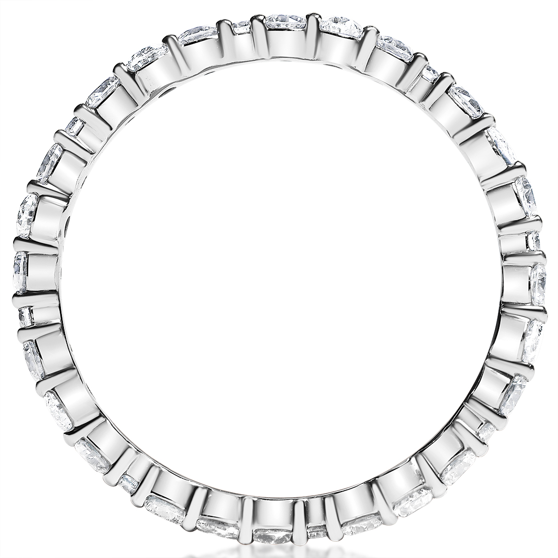 Oval and Round Shared Prong Eternity Band